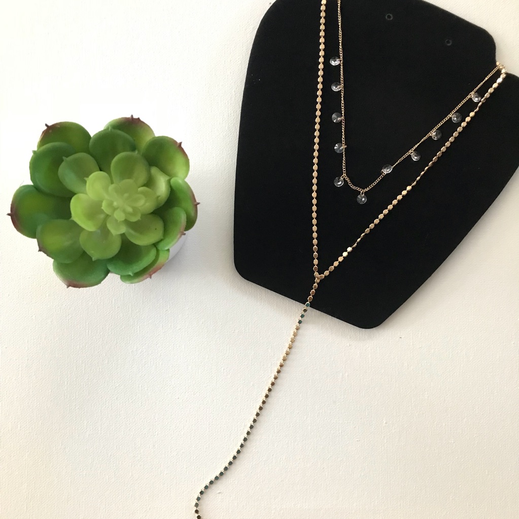White House Black Market Necklace With Crystals